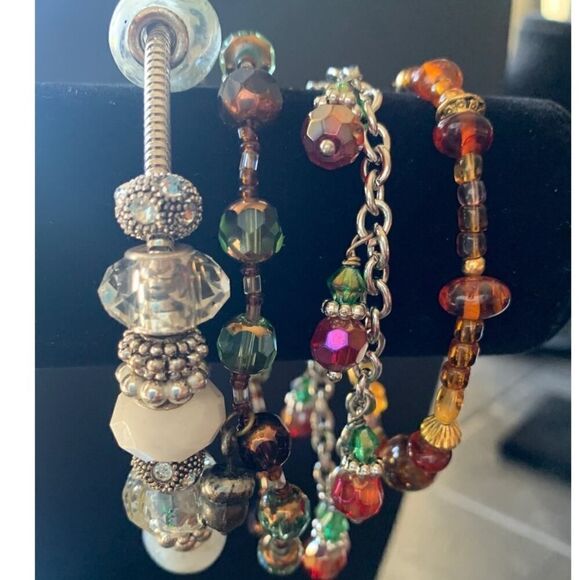 All Things Crystal, Faceted and Colorful Bracelets - SET of 4, Unmarked - Picture 2 of 8